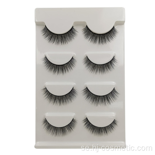 Partihandel Privat Etikett 100% 3D Real Mink Fur Ögonfransar Med Custom Eyelash Packaging